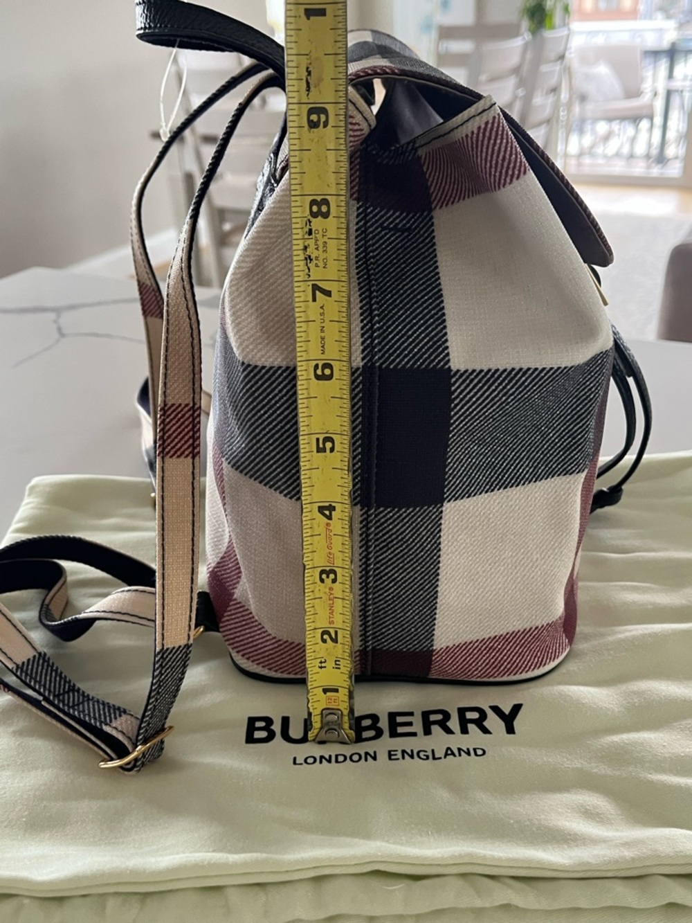 Burberry of Japan Exclusive Blue Label Crestbridge Check Canvas Backpack - NWOT - Picture 15 of 16